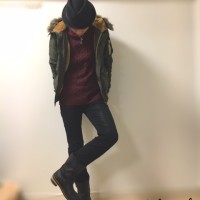 N-2Bを使用したカジュアルコーデスナップ写真