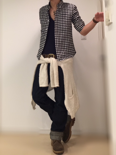 【スナップ写真】ギンガムチェック1枚着