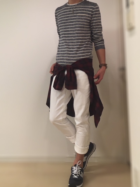 【スナップ写真】スプリングニット腰巻スタイル