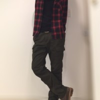 【スナップ写真】チェックシャツ×カーゴパンツ
