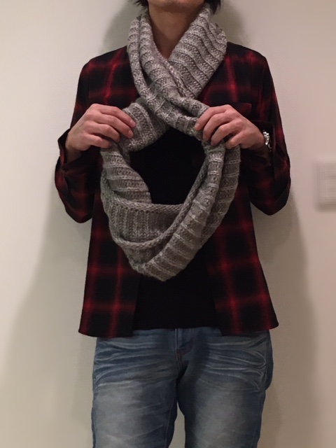 スヌード巻き方その2