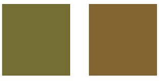 カーキとオリーブ例